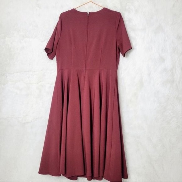 NWT Hell Bunny Burgundy Red Embellished Rhinestone Fit & Flare ModCloth Holiday - Picture 8 of 12